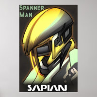 Spanner Man AI Fantasy Art Print Mecha Manga Anime
