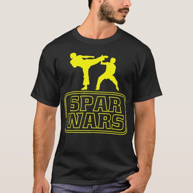 Spar Wars Martial Arts Cool Taekwondo Funny T-Shirt (Front)
