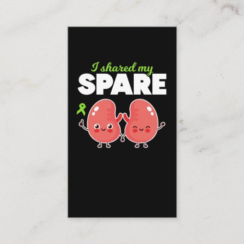 Spare Kidney Organ Transplantation Business Card