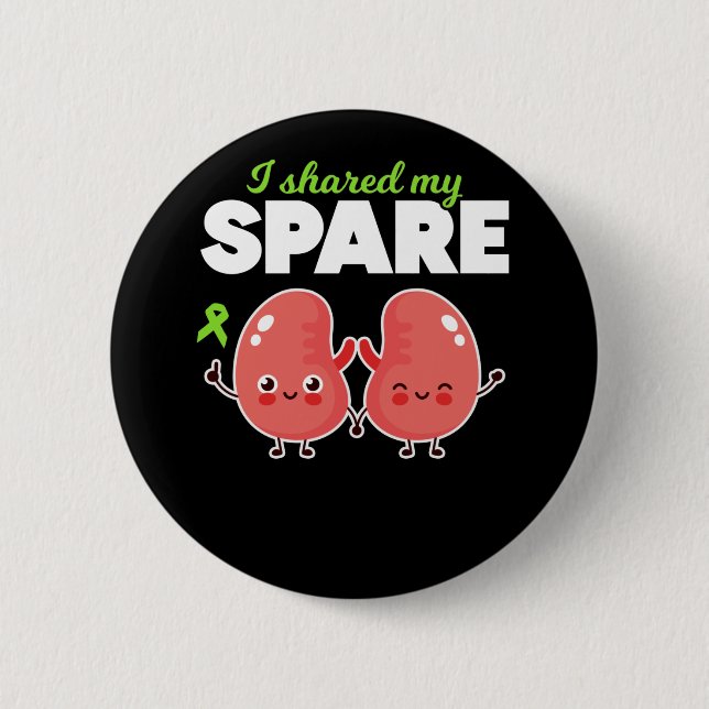 Spare Kidney Organ Transplantation Button (Front)