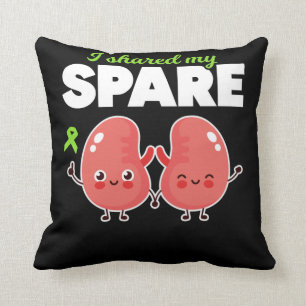Spare Kidney Organ Transplantation Throw Pillow
