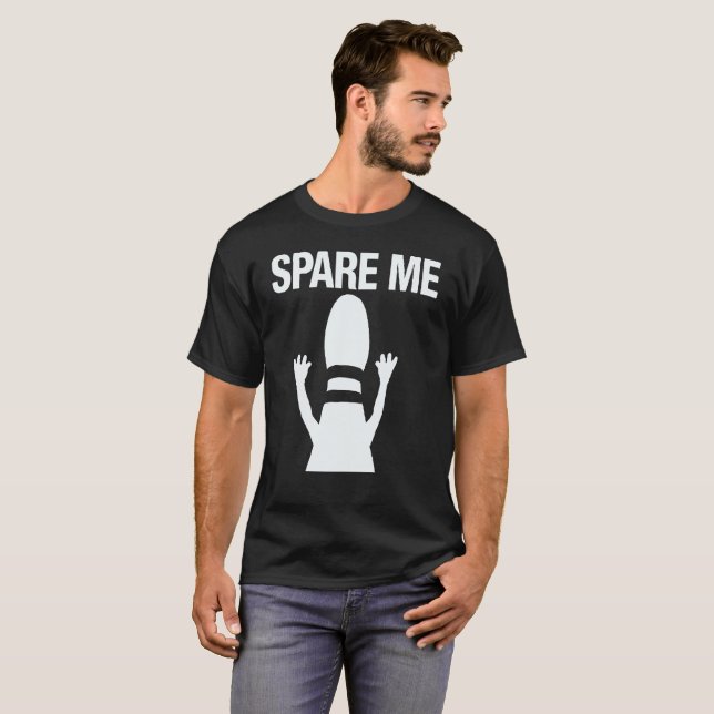 Spare Me Bowling Pin Humor T-Shirt (Front Full)