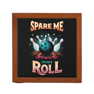Spare Me Im on a Roll - Bowling Desk Organizer