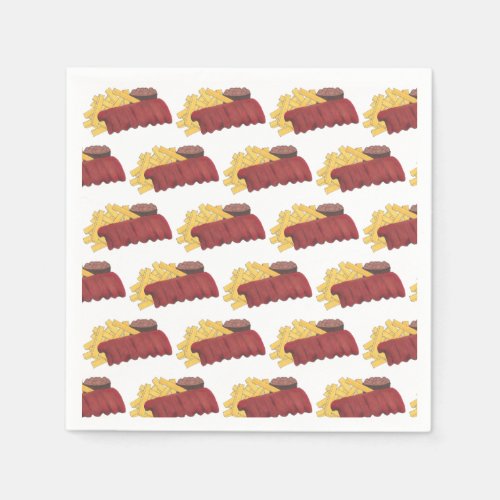 Spare Ribs BBQ Barbecue Barbeque Rib Cookoff Napkins