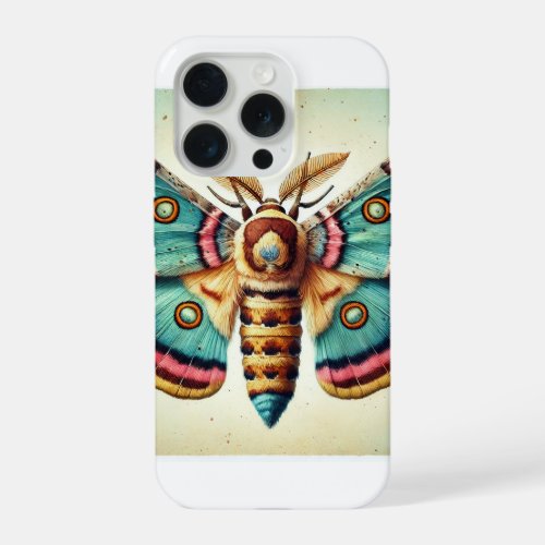 Sparganothis Moth 060724IREF120 _ Watercolor iPhone 15 Pro Case