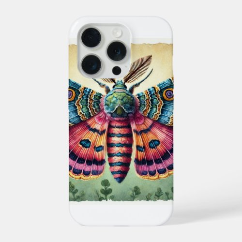 Sparganothis Moth 240624IREF115 _ Watercolor iPhone 15 Pro Case