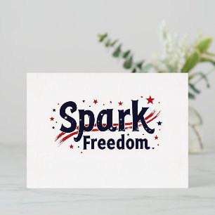 Spark Freedom Party Invitation Foil Invitation