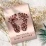 Spark Glitter Baby Shower Feet Rose Skin Blush VIP Invitation