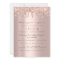Spark Glitter Drips Rose Bridal Shower Sweet 16th