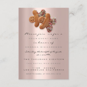 Spark Glitter Drips Rose Gold Christmas Eve Invitation