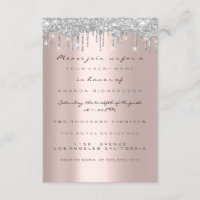 Spark Glitter Drips Silver Grey Bridal Wedding VIP