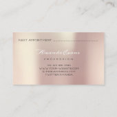 Spark Glitter Rose Spark Nails Artist Drips Appointment Card (Back)