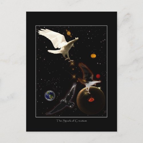 Spark of Creation White Raven Gifts Postcard