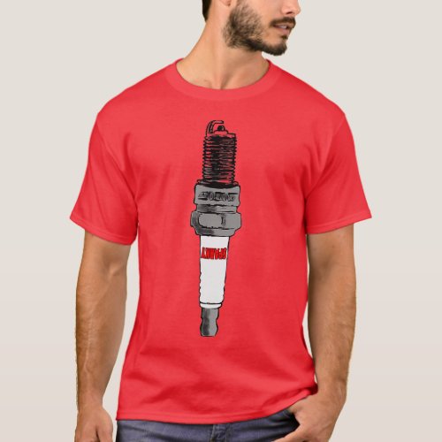 Spark Plug Image Hot Rod Lover Car Parts Tuner Spa T_Shirt