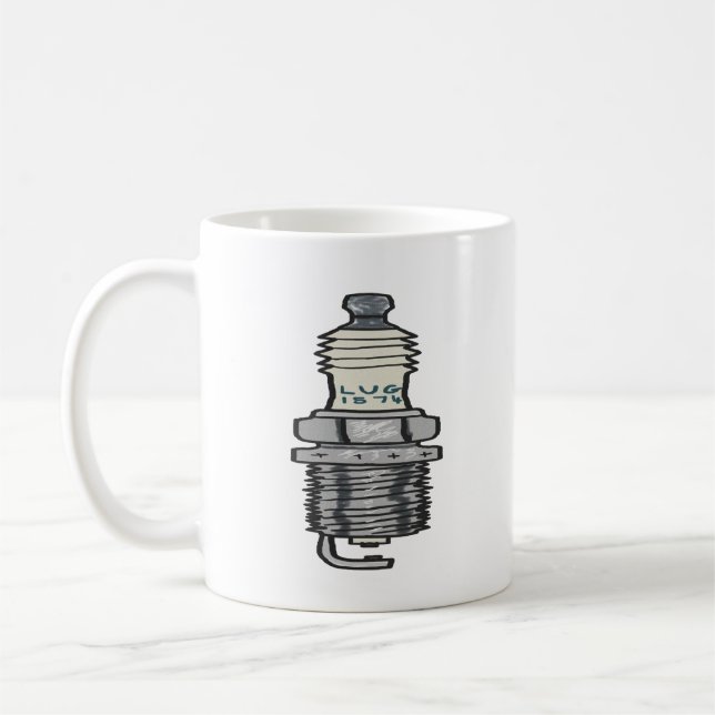 Spark Plug Mechanic Coffee Mug (Left)