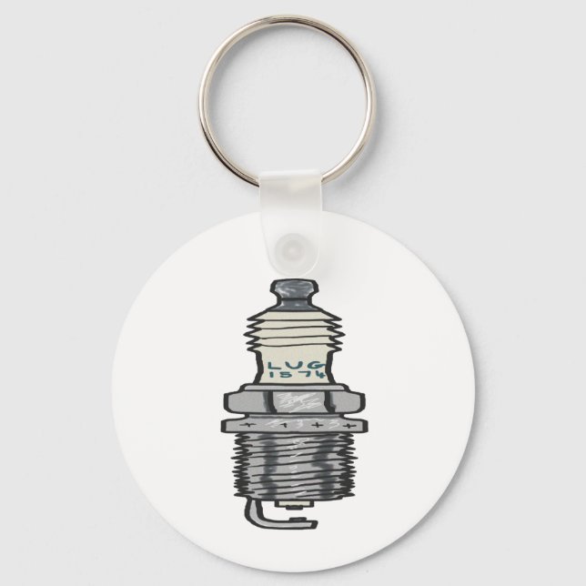 Spark Plug Mechanic Keychain (Front)