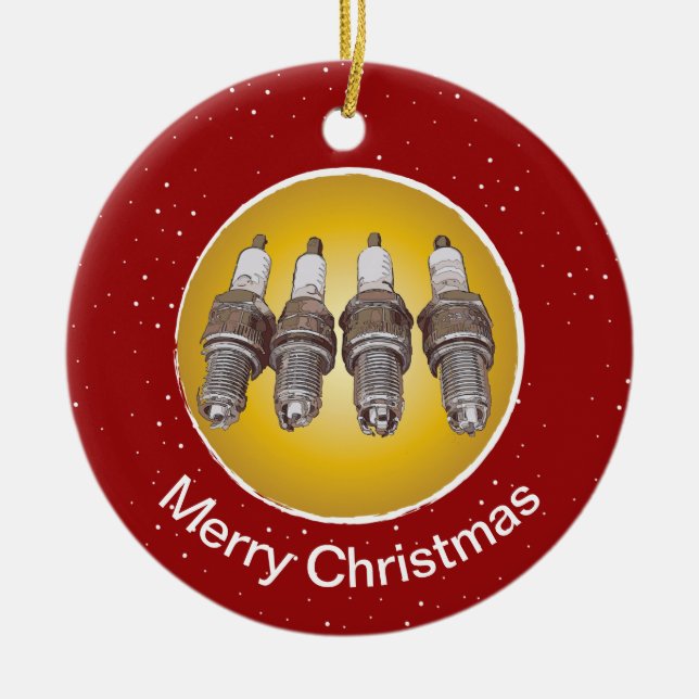Spark plugs of the engine ceramic ornament (Front)