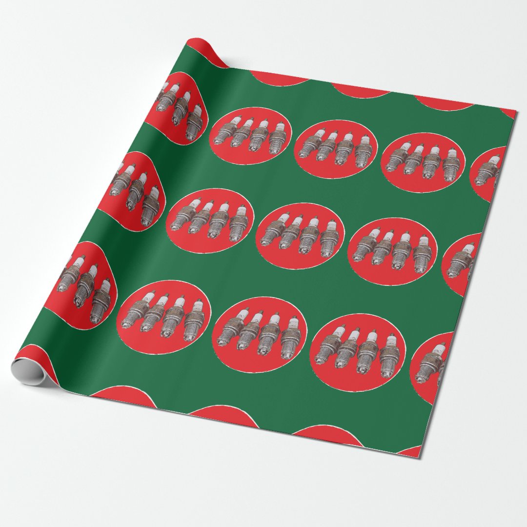 Spark plugs of the engine wrapping paper Zazzle