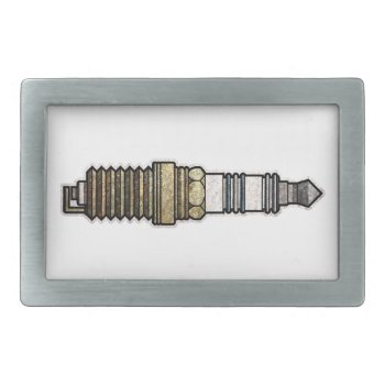 Spark Plut Belt Buckle by DryGoods at Zazzle