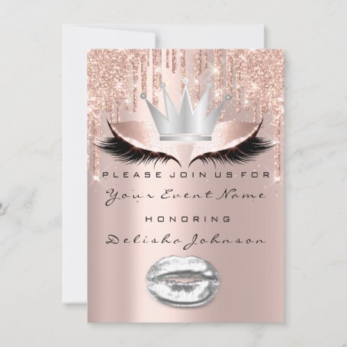 Spark Sweet 16th Drip Bridal Makeup  Crown Rose Invitation