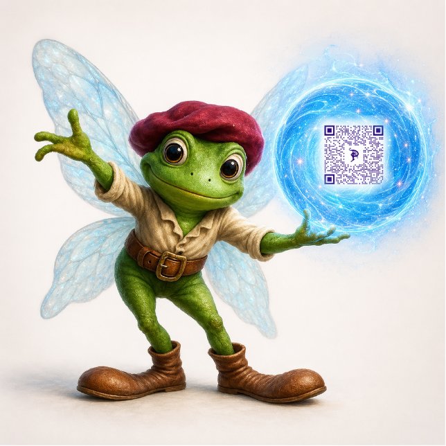 Spark the Flying Frog Acrylic Sculpture (Front)
