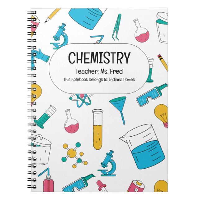 Spark Your Science! A Personalized CHEMISTRY Notebook (Front)