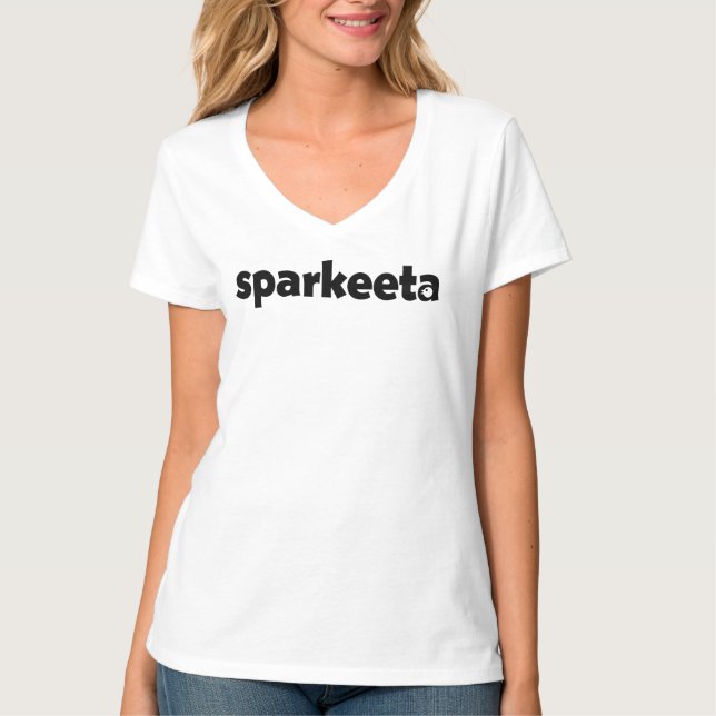 Sparkeeta Women's Classic V-Neck Tee (Front)
