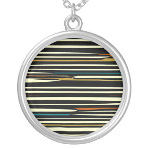 Sparking Earth Colors>Round Silverplated Necklace