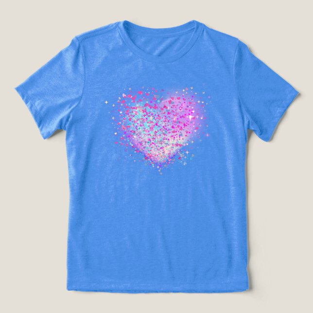 Sparking Heart Tri-Blend Shirt (Design Front)
