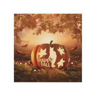 Sparkle4 Happy Fall Premium Wood Wall Art