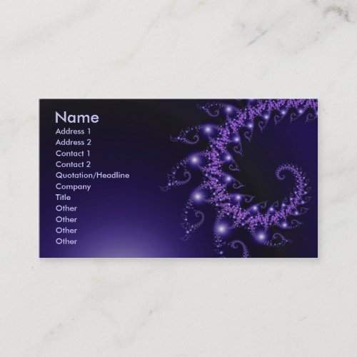 Sparkle 3 Abstract Fractal Fine Art Business Card