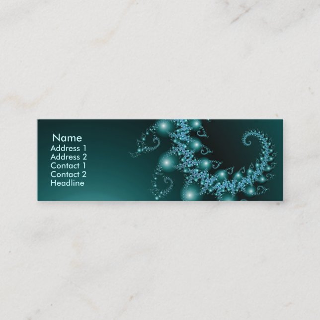 Sparkle 3 Abstract Fractal Fine Art Mini Business Card (Front)