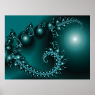 Sparkle 3 Abstract Fractal Fine Art Poster