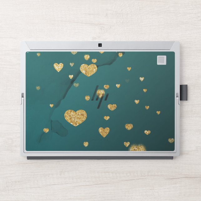 Sparkle agate  stone  marble  Glitter Personalized HP Laptop Skin (Front)