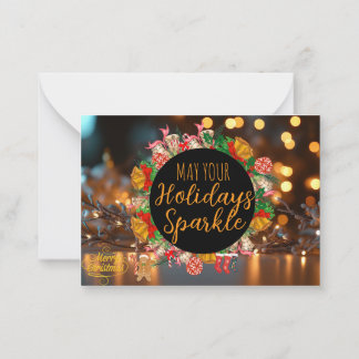 Sparkle and Glow Holiday Photo Card