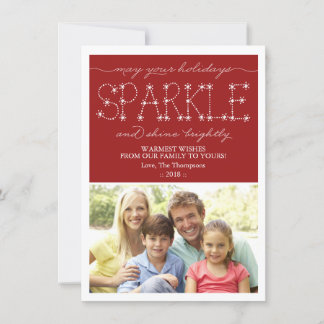 Sparkle and Shine Christmas Holiday Photo Card