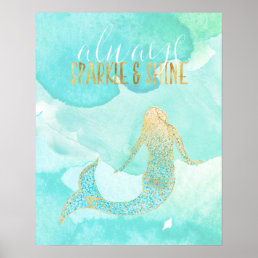 Sparkle and Shine Mermaid Poster
