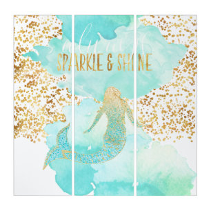 Sparkle and Shine Mermaid Triptych