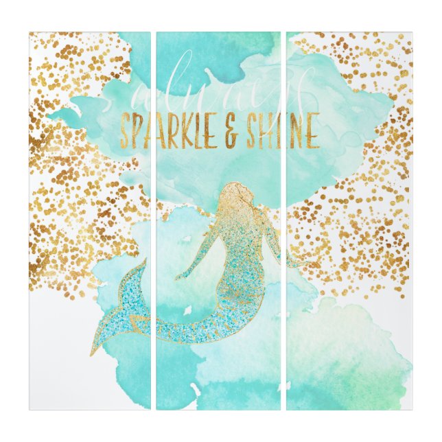 Sparkle and Shine Mermaid Triptych (Front)