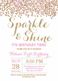 sparkle invitations zazzle