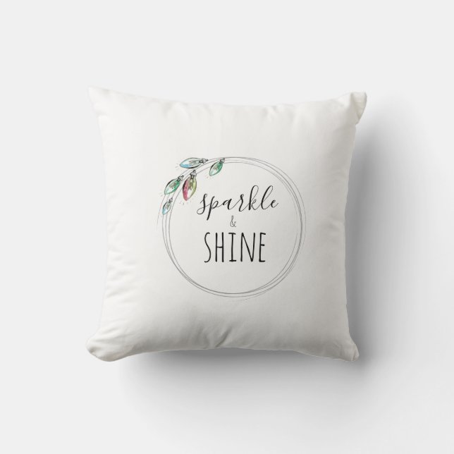Sparkle and Shine Throw Pillow (Front)