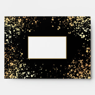 Sparkle and Shine Typography Gold Confetti Address Envelope