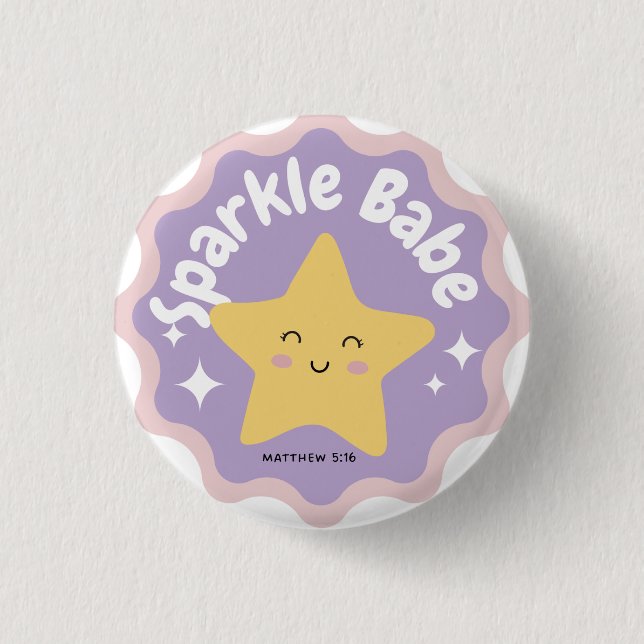 Sparkle babe button (Front)