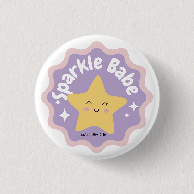 sparkle babe button (Front)