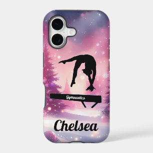 Sparkle Balance Beam Gymnastics Purple Pink Winter iPhone 17 Case