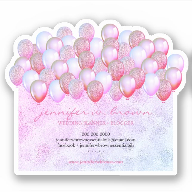Sparkle Balloons Decor Sticker (Front)