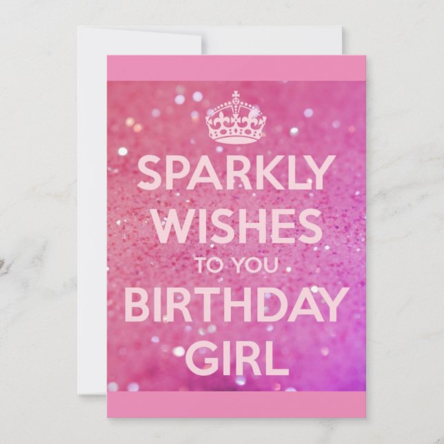 Sparkle birthday card (Front)