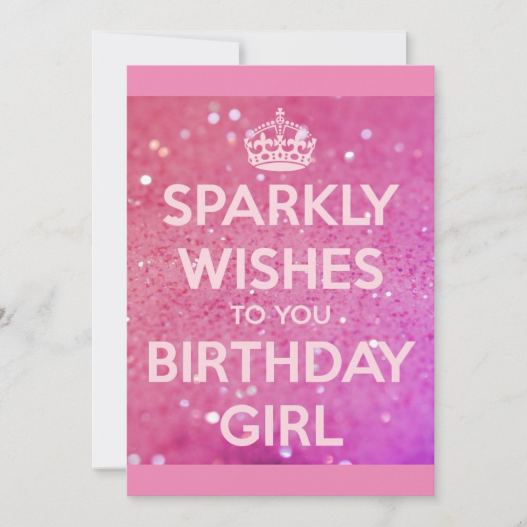 Sparkle birthday card | Zazzle