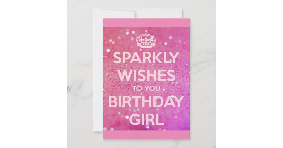 Sparkle birthday card | Zazzle
