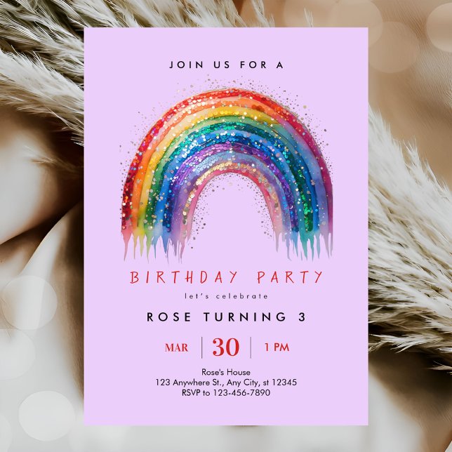 Sparkle Birthday Party Invitation (Creator Uploaded)